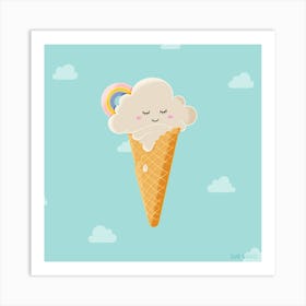 Cloud Ice Cream Art Print