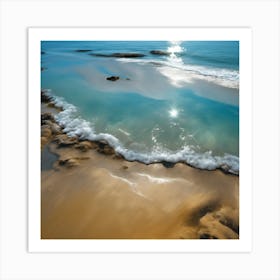 Incoming Tide, White Surf on a Calm Sea Art Print