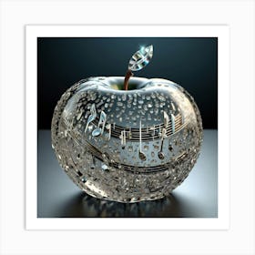 Apple With Music Notes 9 Art Print