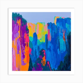 Colourful Abstract Zhangjiajie National Forest China 1 Art Print