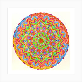 Mandala Prayer Beads Art Print