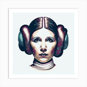 Princess Leia Colored Star Wars Art Print Art Print