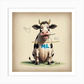 Cow MI Art Print