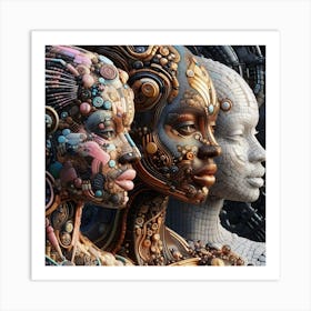 Futuristic Women Art Print