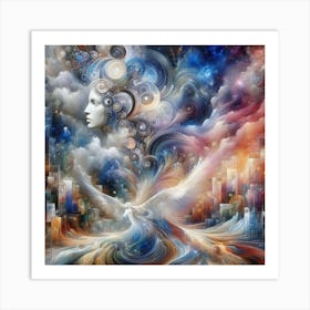 Dove In The Sky Art Print