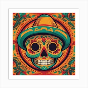 Day Of The Dead Skull 94 Art Print