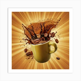 Coffee Splash 1 Art Print