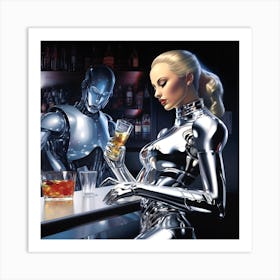 Robot Bartender 3 Art Print