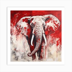 Bloody Elephant Art Print