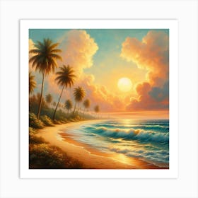 Sunset Beach Art Print