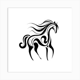 line art Horse Art Print