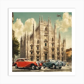 Milano Vintage Travel Poster 2 Art Print