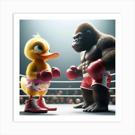 Boxing Match Art Print