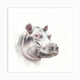 Hippo 6 Art Print