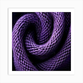 Purple Yarn Background Art Print