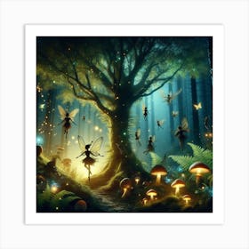 Fairies dancing 2 Art Print