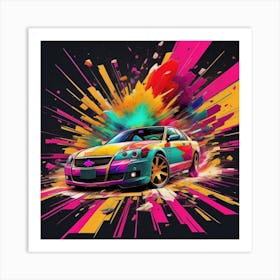 Color Explosion 1, an abstract AI art piece that bursts with vibrant hues and creates an uplifting atmosphere. Generated with AI,Art style_GTA,CFG Scale_3.0,Step Scale_50 Art Print