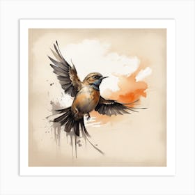 Bird In Flight Art Print