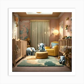 Please Create A Realistic Image Of A Nursery Fille (2) Art Print