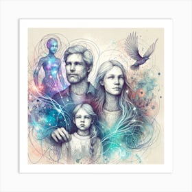 Journey Of A Family Art Print