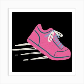 Pink Running Shoe Art Print