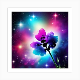 Flower In Space 21 Art Print