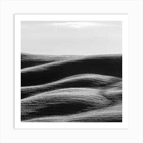 Italy Tuscany Rolling Hills 3of3 Bw Square Art Print