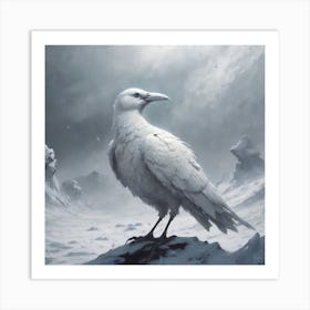 Snow Crow Art Print