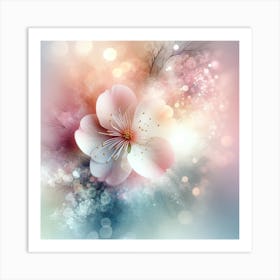 Cherry Blossom Background Art Print