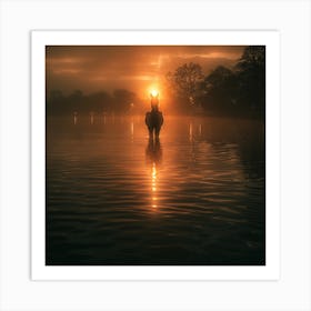 Sunset In The Park Art Print