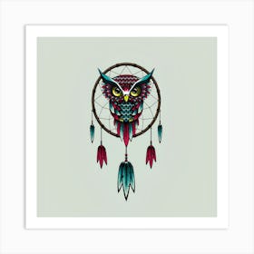 Owl Dream Catcher Art Print