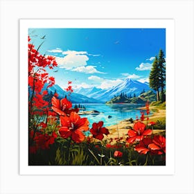 Alpine Lake Art Print