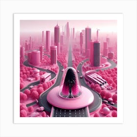 Pink City 4 Art Print