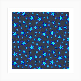 Blue Stars Art Print