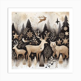 Winter Forest Canvas Print Art Print