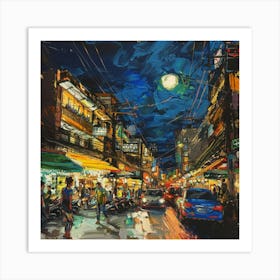 Night In Bangkok Art Print