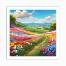 Flower Field Art Print