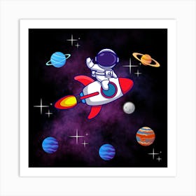 Astronaut In Space 1 Art Print