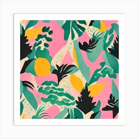 Tropical Leaves Pattern Art Print