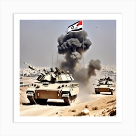 Iraqi Tanks 2 Art Print