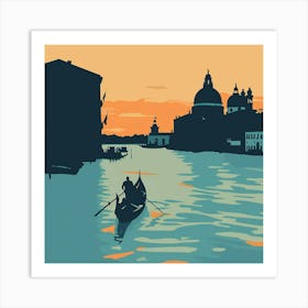 A Venice With Grand Canal Minimal Illustration 1720474812 2 Art Print