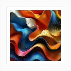 Abstract Wavy Pattern 8 Art Print