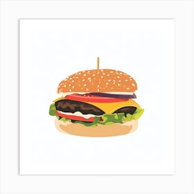 Hamburger Vector Illustration Art Print