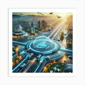 Futuristic Cityscape 54 Art Print