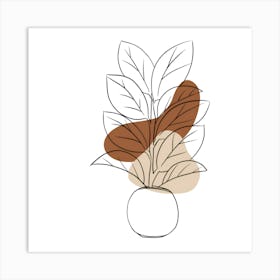 Plant In A Pot 3 Art Print