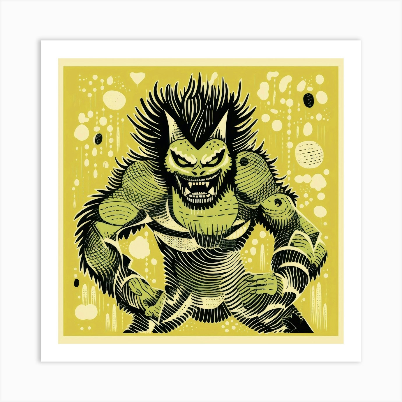 Werewolf Art Print by Aloke Design
