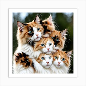 Group Of Cats Art Print