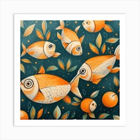 Orange Fish 2 Art Print