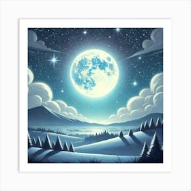 Full Moon In The Sky 42 Art Print