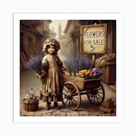 Flowers For Sale Art Print